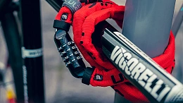 Велосипедный замок Ulac 52nd Street Steel Chain Lock Combo Red
