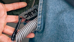 Велосипедный замок Ulac Piccadilly Carabiner Cable Combo Lock Silver